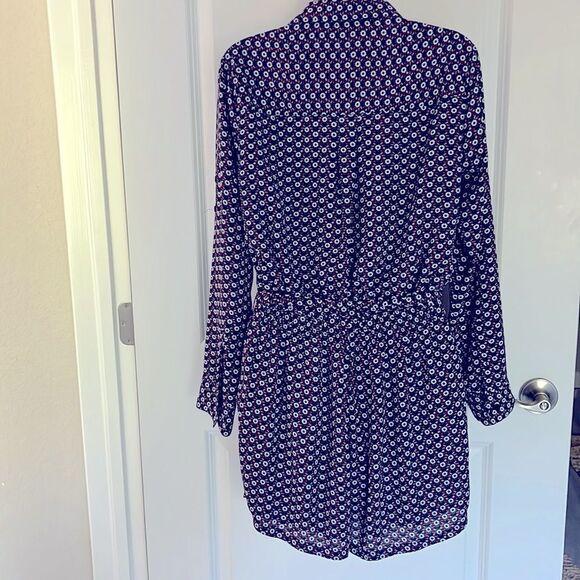 Express Belted Jumpsuit Blue Red and White Floral SZ M - Picture 5 of 11